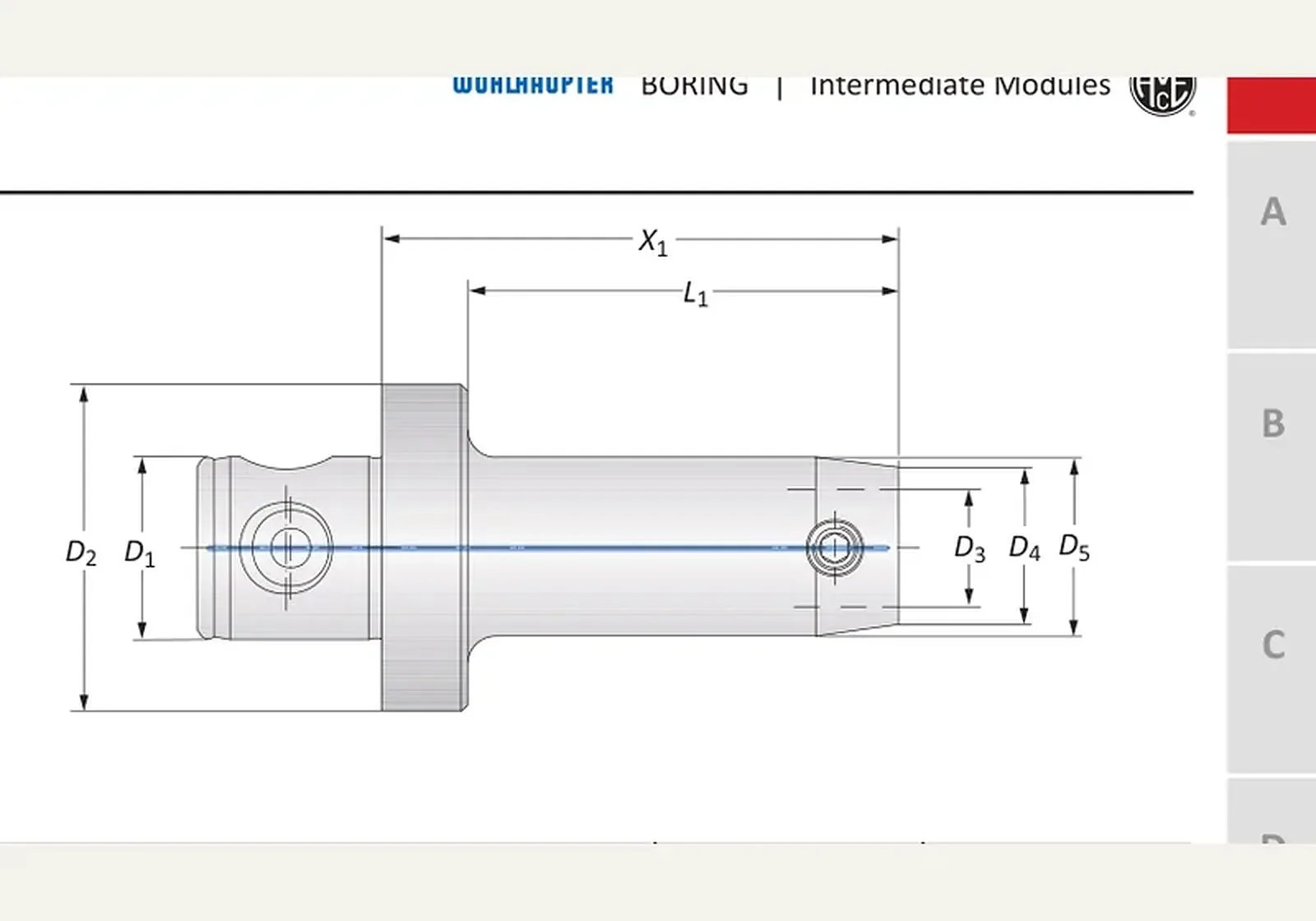 Чертёж: Промежуточные модули 50-28, L1 151.00 мм