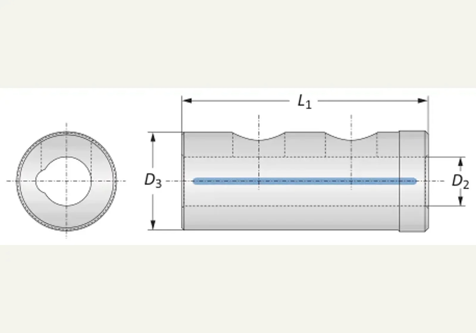 Чертёж: Корпуса с зубчатой кассетой / Державки пластин, D2 4.00 мм, L1 20.00 мм